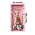 thumbnail image 3 of Clearance Under $5!Yyuenw Happy Easter Door Cover – 70.8*35 Inch Bunny and Egg Spring Decoration – Adorable Easter Door Banner for Front Porch, Home Entry, or Party Backdrop, 3 of 5