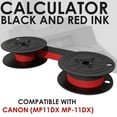 Canon Pack of 6 HighQuality Black Red Calculator Ribbons, Ink