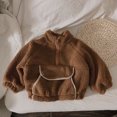 thumbnail image 3 of Sudadera con capucha para niños Sudadera con capucha de lana de cordero para niños 2023 Nuevo abrigo de otoño para niños Abrigo grueso de vellón para otoño e invierno Abrigo para bebés y niños, 3 of 4
