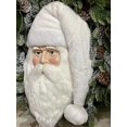 thumbnail image 5 of Santa Face Wall Hanging Art Christmas Winter Decor White Hat 19.5", 5 of 6