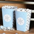 thumbnail image 6 of Big Dot of Happiness Winter Wonderland - Snowflake Holiday Party and Winter Wedding Popcorn Treat Boxes - Set of 12, 6 of 6