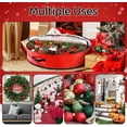thumbnail image 6 of 2 Pack Christmas Wreath Storage Container, Christmas Garland Storage Cover, Durable Tarp Material, Dual Zipper Storage Bag for Xmas Holiday, 24 Inch, 6 of 7