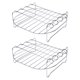 thumbnail image 5 of Rejilla para freidora de aire, rejilla para hornear, parrilla de barbacoa apilable Universal portátil, parrilla de acero inoxidable de 2 capas para el, 5 of 9