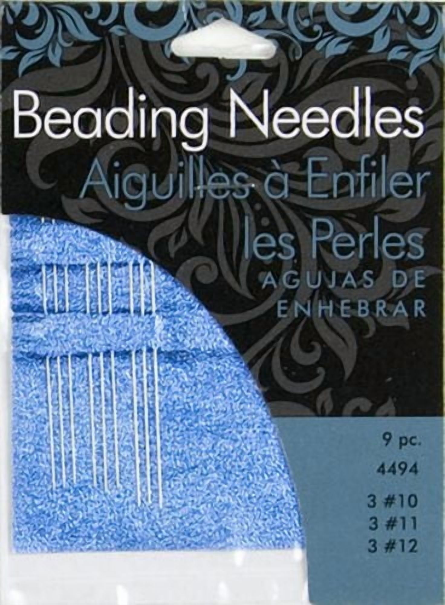 9 Aiguilles à perler assorties