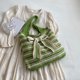 thumbnail image 3 of Bolso tejido A rayas Ganchillo Cgtredaw para Comestibles mano Mujer Gran capacidad, 3 of 9