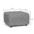 thumbnail image 3 of Homebeez Large Square Upholstered Tufted Ottoman Coffee Table,Large Footrest Ottoman, 3 of 7