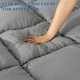 thumbnail image 6 of Queen Size Mattress Topper Gray Luxury Shredded Foam Filling Mattress Topper with Elastic band, 6 of 8
