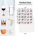 thumbnail image 6 of Lsque Cute Dog Pattern 4" Drink Coasters Set of 4, PVC Leather Absorbent Coasters, Table Coaster Set Decorative Coffee Cup Coasters Housewarming Gift -Square, 6 of 6