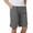 Dark gray, variant on Puztloy Men's Cargo Shorts Work Gym Medium Elastic Waist Drawstring with Zippered Pockets Relaxed Fit Outdoor Casual Pant , Black