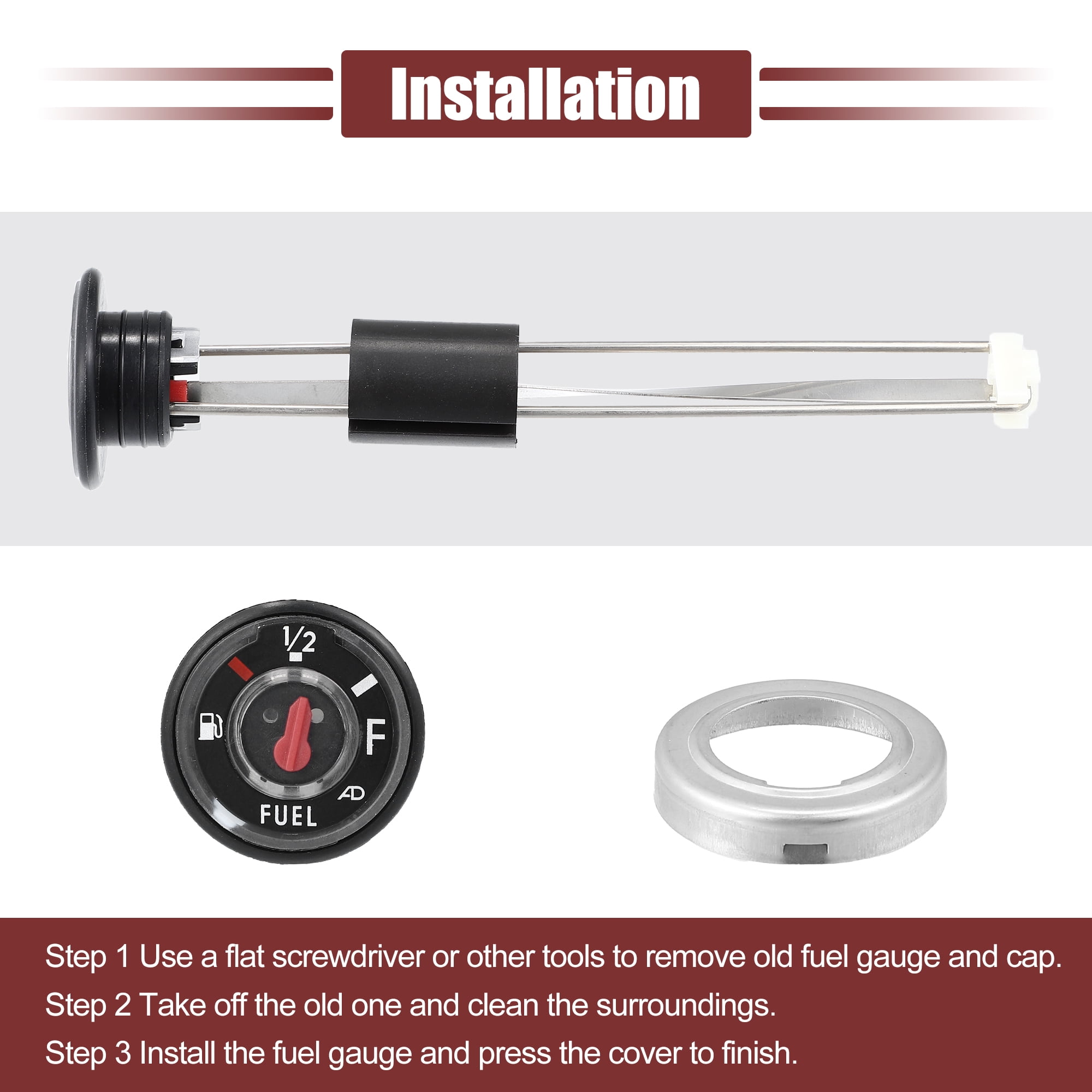 Unique Bargains ATV Fuel Gas Tank Level Gauge Meter for Kawasaki Bayou Prairie Models