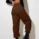 thumbnail image 4 of Gibobby Pantalones para mujer cintura alta para el frío Pantalones de chándal con forro polar para mujer, pantalones de chándal en la parte inferior(Marrón,CH), 4 of 5