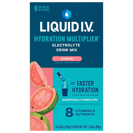 Liquid I.V.® Guava Hydration Multiplier® Powdered Electrolyte Drink Mix, 6 Count Packets