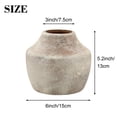 thumbnail image 3 of Ceramic Flower Vase, Decorative Terracotta Vase, Rustic Vases for Home Decor, Farmhouse Vintage Vases for Living Room, Kitchen, Bedroom, Office, Coffee Table, 14CM (Brown), 3 of 11
