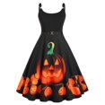 thumbnail image 1 of Vestido de talla grande con correas de Halloween con estampado de calabaza Rosegal  Suéteres Cárdigans, 1 of 5