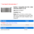 thumbnail image 2 of Radiator - Compatible with 1994 - 2000 Chevrolet C3500 5.7L V8 - Spectra Premium, 2 of 2