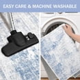 thumbnail image 6 of iOhouze Runner Rugs 2x6 Washable Runner Rug for Hallways Non Slip Kitchen Runner Low Pile Soft Printed Faux Wool Abstract Floor Runner for Inodoor Bedroom Entryway Laundry Room, Light Blue/Grey/White, 6 of 8
