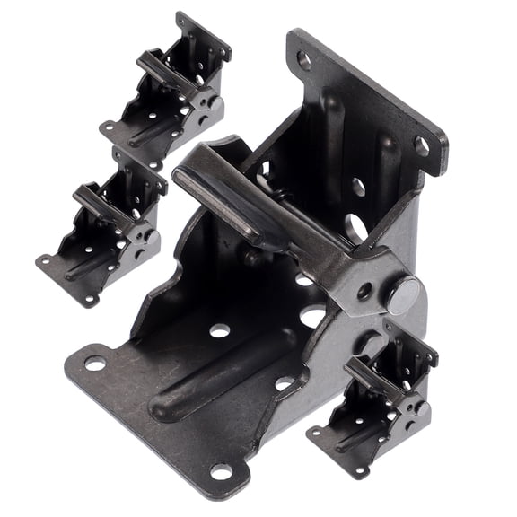 NICEXMAS Nicexmas Foldable Iron Hinges for Door Use 90 Degree Positioning Black 4Pcs