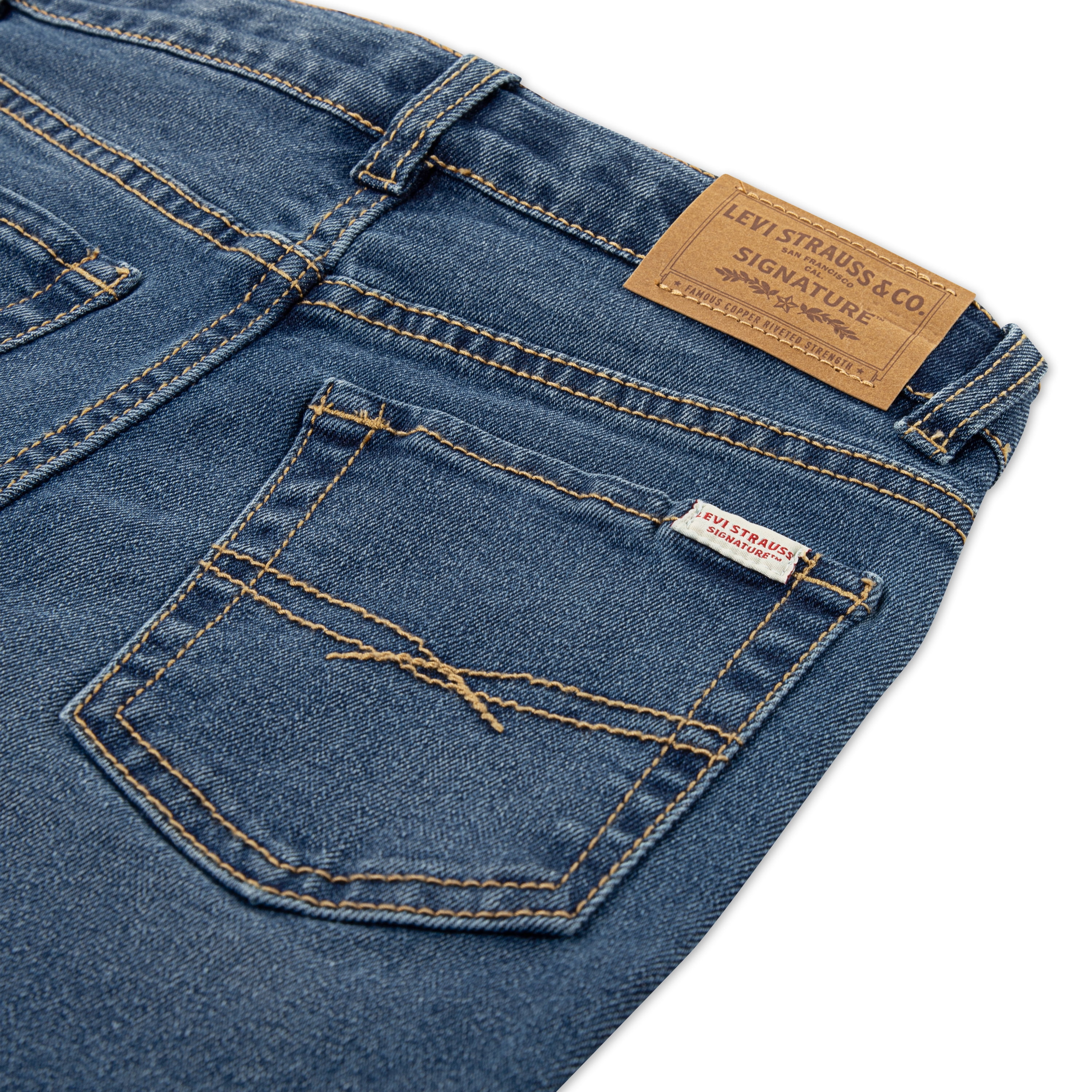 Levis Strauss Signature Girls Embroidered Butterfly Flare Jeans, Sizes 5-18