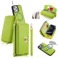 thumbnail image 5 of Case For IPhone 16/16 Pro/16 Pro Max/16 Plus, Magnetic Flip Zipper Wallet Phone Case RFID Protective Dropproof CoverCard Holder Shoulder Strap Shell, 5 of 5