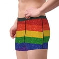 thumbnail image 5 of Faux Glitter Pride Flag Underwear Sexy Breathbale LGBT Gay Lesbian Boxer Briefs Shorts Panties Soft Underpants For Male, 5 of 7