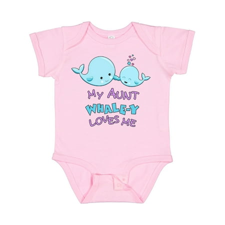 

Inktastic My Aunt Whale-y Loves Me Gift Baby Boy or Baby Girl Bodysuit