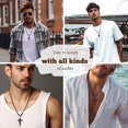 thumbnail image 5 of VNOX Handmade Wooden Crucifix Cross Necklace with Jesus - Natural Ebony Wood Braided Cord Cross Necklace for Men Women Religious Jewelry,Catholic Gift for Baptism Confirmation Easter, 5 of 8