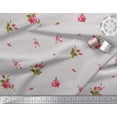 thumbnail image 2 of Soimoi Rayon Crepe Fabric Leaves & Carnation Floral Print Fabric by The Yard 46 Inch Wide, 2 of 3