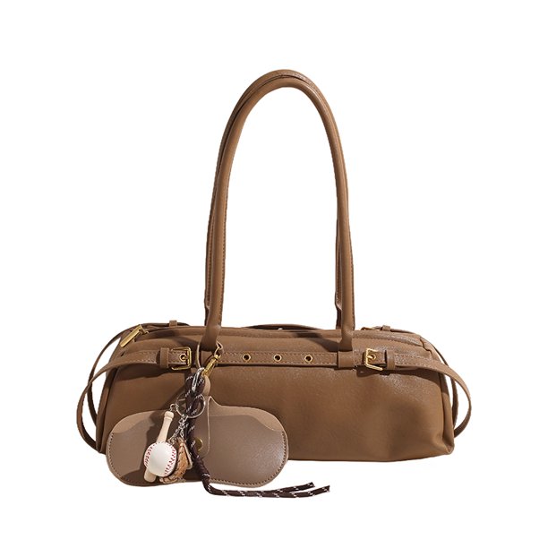 Bolso Pequeño Boston Mano Hombro para Mujer Cierre Cuero PU Con Bolsillo Interior Hobo Sólido Viajes