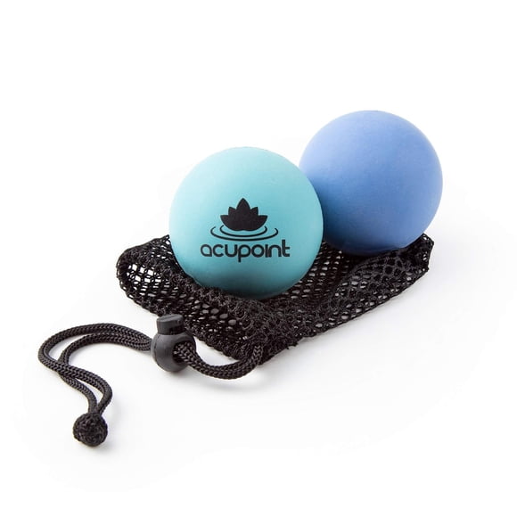 Juego de Bolas de Lacrosse Acupoint Negro para Masaje Terapéutico y Yoga