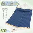 thumbnail image 5 of Modern Portable Hammock for Outside, Camping Hammock with Stable Anti-Tipping Structure, Hand-Woven Durable Ropes, Rope Hammock for Backyards, Beaches, Poolsides, Parks, Campsites, Navy Blue, Blue St, 5 of 10