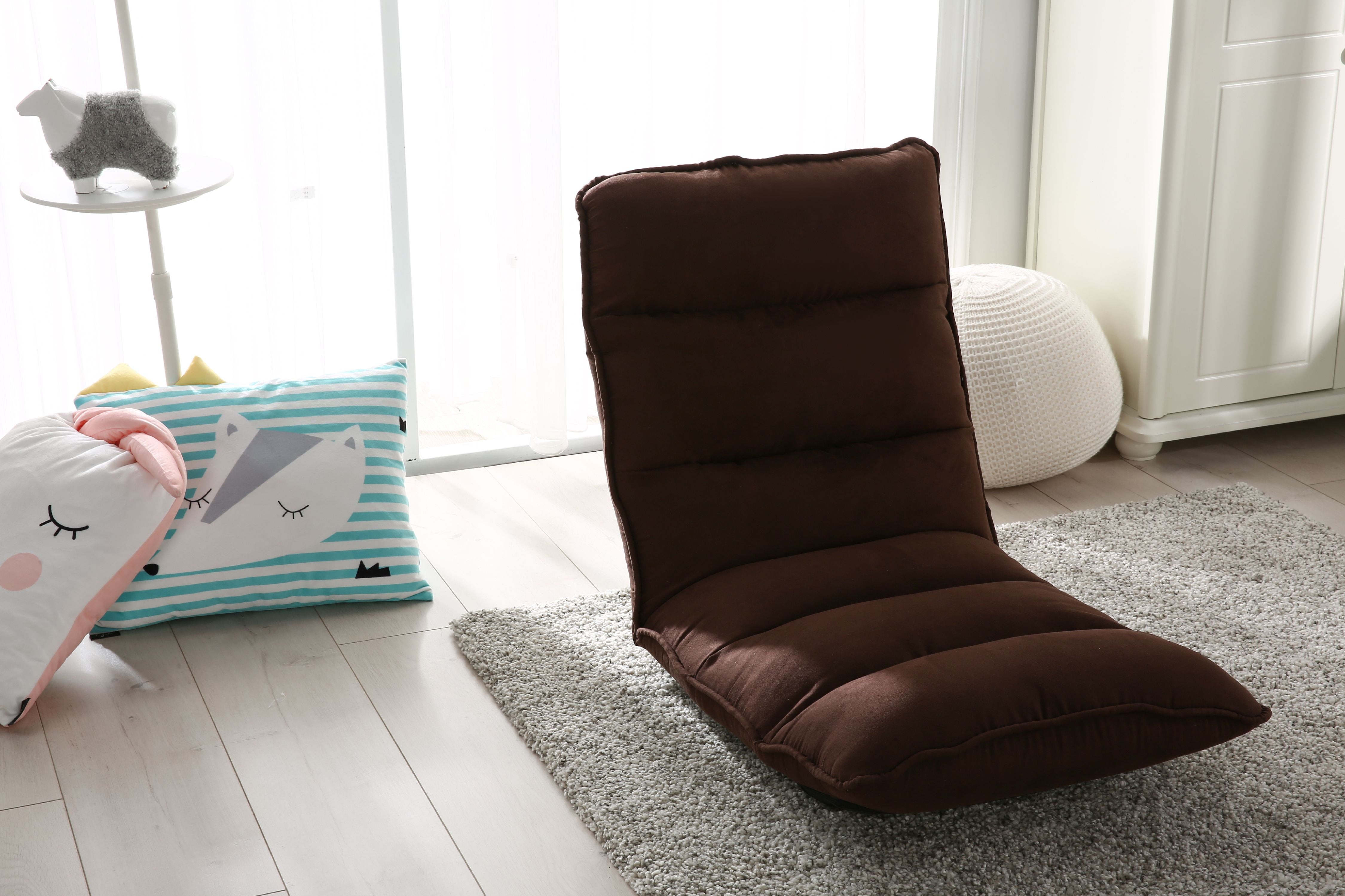 Tyson Modern Adjustable Brown Fabric Gaming Chaise Lounge Chair - Tyson Modern Adjustable Brown Fabric Gaming Chaise Lounge Chair