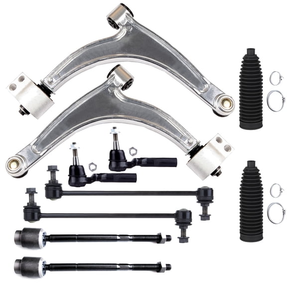 ECCPP 10PCS Front Suspension Kit for 2007-2009 for Saturn Aura 2005-2010 for Pontiac G6 Lower Control Arm and Ball Joint Assembly Sway Bar End Link Outer Tie Rod End