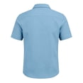 thumbnail image 5 of Trgacdwlo S-5XL Light Blue Button Down Shirt Men Collared Short Sleeve Men's Dress Shirts Big and Tall Summer Vacation Mens Shirts Casual, 5 of 7