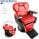 thumbnail image 3 of Sillón de Barbero Bluelander Diseño Europeo Rojo, 3 of 5
