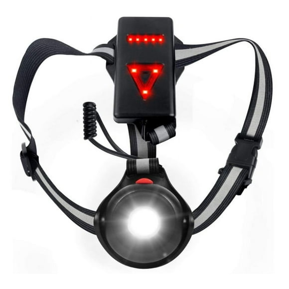 Running light for runners and joggers - Chest running light for night and early morning runs - Premium neck running light
