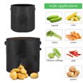 thumbnail image 2 of huanledash Growing Bag Sturdy Stitching with Handle Breathable Reusable Potato Vegetable Flower Planting Bag Gardening Supplies, 2 of 7