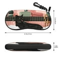 thumbnail image 2 of Honeii Black Cat Pink Bathroom Print Neoprene Glasses Case,Spacious for Sunglasses and Eyeglasses,Zipper Eyeglass Case With Belt Clip, 2 of 6