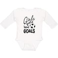 thumbnail image 3 of Inktastic Girls Gotta Have Goals Soccer Girls Long Sleeve Baby Bodysuit, 3 of 5