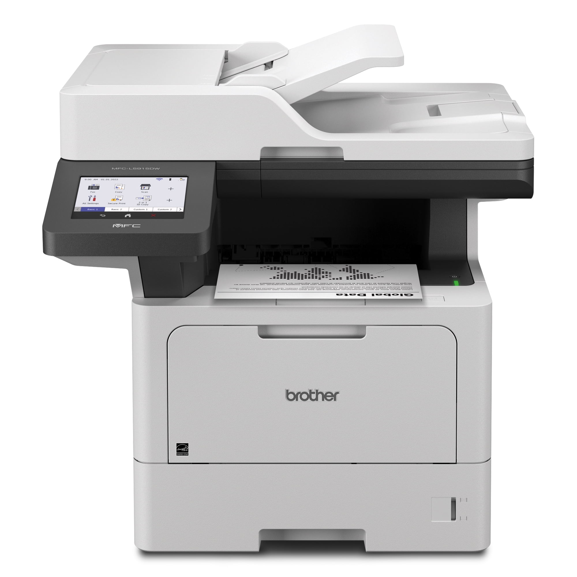 Brother MFC-L5915DW Business Monochrome Laser All-in-One Printer with Low-cost Printing, Wireless Networking and Duplex Print, Scan, and Copy