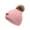 Deep Pink, variant on Toddler Kids Boys Girls Winter Hats Warm Knitted Crochet Beanie Plain Pom Caps (Beige)