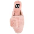 thumbnail image 4 of Journee Womens Eara Square Toe Faux Fur Slippers, 4 of 9