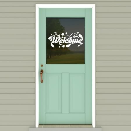 Welcome Decal Front Door Decor Welcome Door Sticker Outdoor Decal