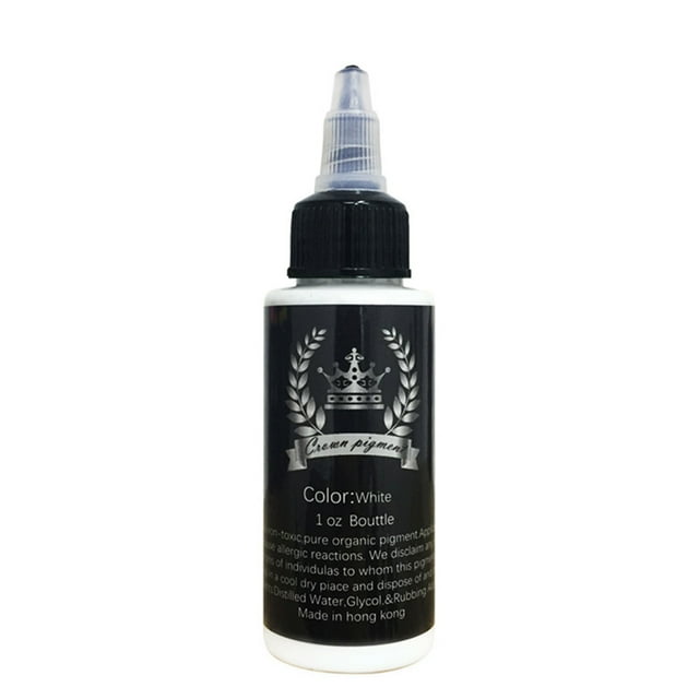 Professional Botanical Extract Pigment - 30ml White, Long-Lasting & Fade-Resistant, Radiation Sterilized, Skin-Friendly, Easy to Color, Suitable for Beginners & Masters, Safe Body Art Ink