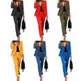 thumbnail image 2 of Traje de mujer, traje de personalidad de temperamento, traje de dos piezas de moda de color sólido de primavera y otoño., 2 of 5