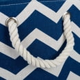 thumbnail image 2 of Panier de Rangement Pliable en Polyester, Grand/18 Pouces x 12 Pouces x 15 Pouces, Chevron Marine, 2 of 8