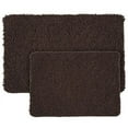 thumbnail image 4 of Lavish Home 67-18-C Memory Foam Shag Bath Mat, Chocolate - 2 Piece, 4 of 4