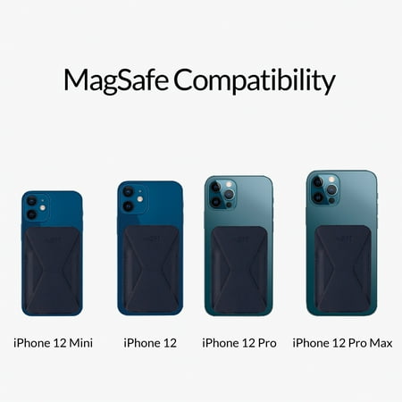 MOFT - Snap-on Phone Stand and Wallet for iPhone 12 and 13 Series - Oxford Blue