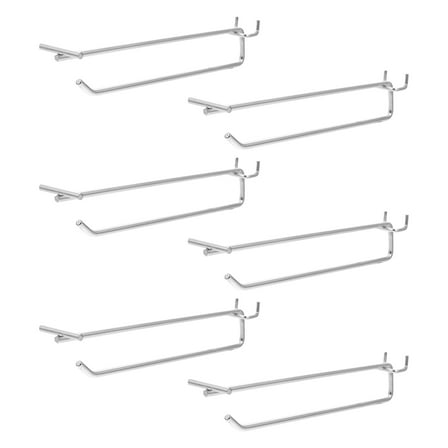 Supvox Wall Bracket Display Hooks Iron Pegboard Organizer Retail 6Pcs