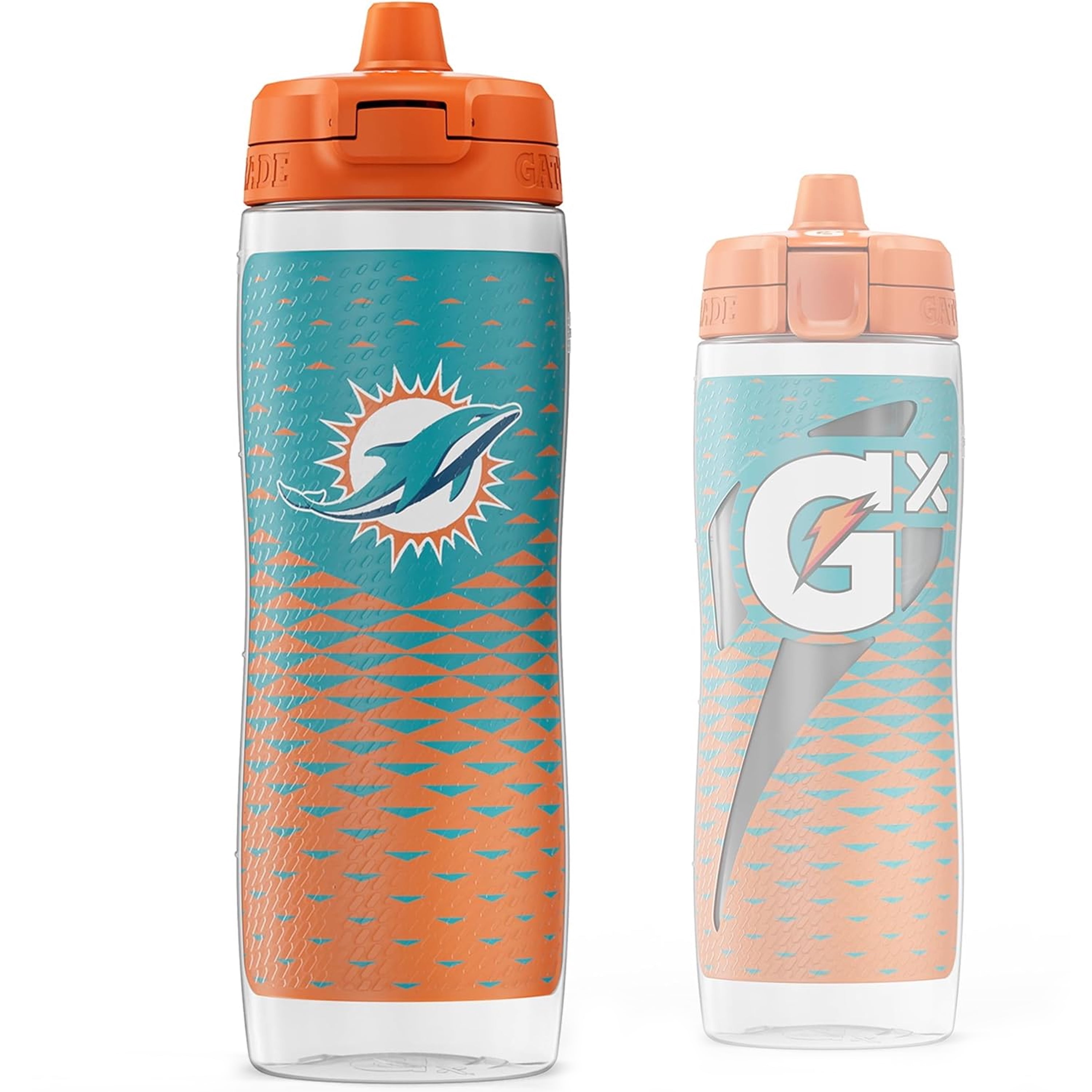 Gatorade Gx Miami Dolphins NFL 30 fl oz Water Bottle & Sports Towel Bundle