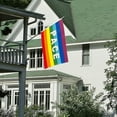 thumbnail image 5 of Outdoor Rainbow Peace Flag, Weatherproof Polyester, Rainbow Peace Letters Flag, Outdoor Banner Flag, 5 of 5